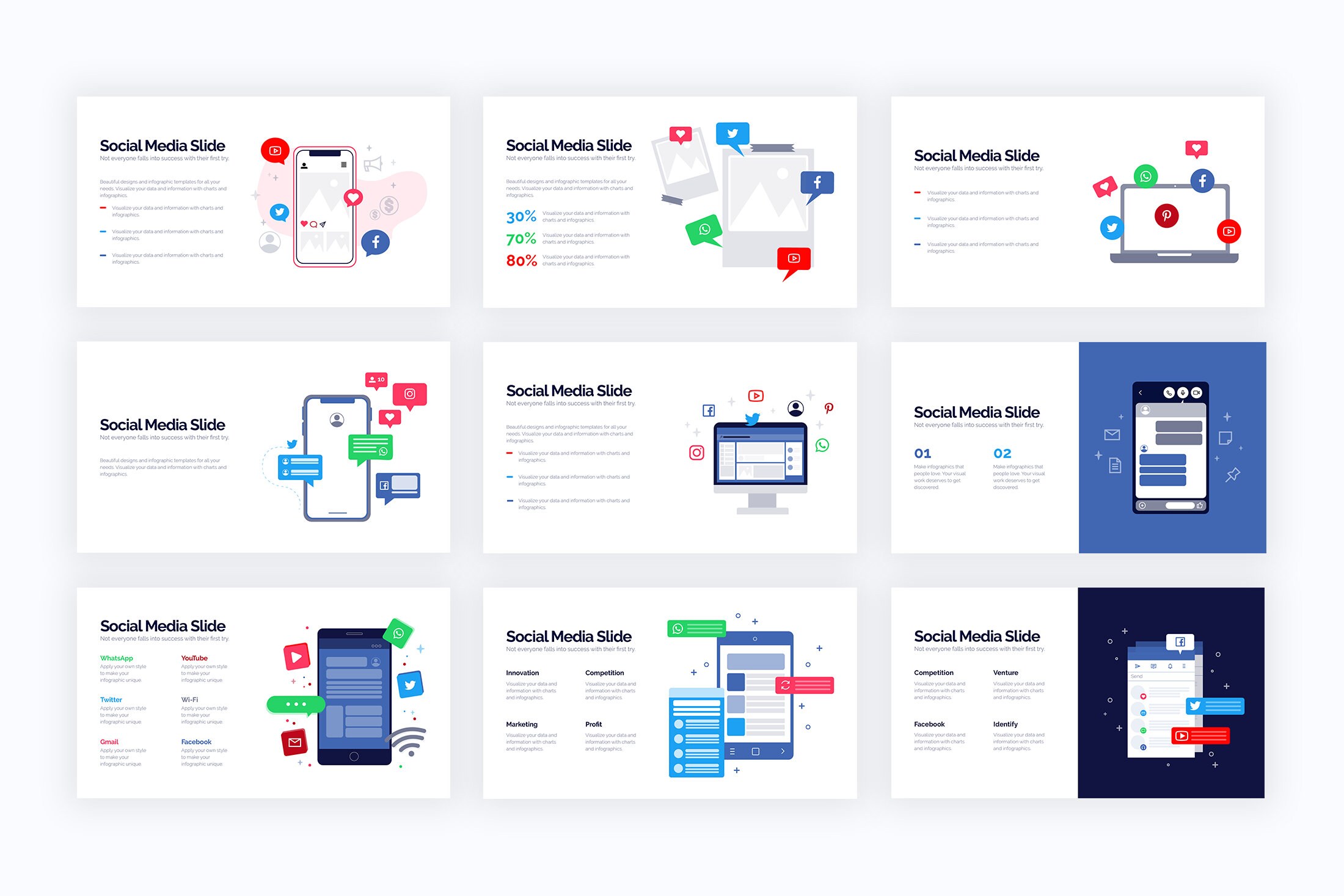 Social Media Infographic Templates | Diagrams for Powerpoint ...