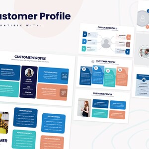 Customer Profile Infographics | Powerpoint Template, Template for Powerpoint, Powerpoint Template, Template Designs, Powerpoint Infographics