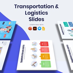 Puede incluir: Un conjunto de diapositivas de presentación coloridas para el transporte y la logística. Las diapositivas presentan iconos, gráficos y tablas. Las diapositivas son compatibles con Adobe Photoshop, Illustrator e InDesign.
