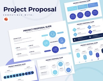 Infografía de propuesta de proyecto / Plantilla de Powerpoint, Plantilla para Powerpoint, Plantilla de Powerpoint, Diseño de plantilla, Infografía de Powerpoint