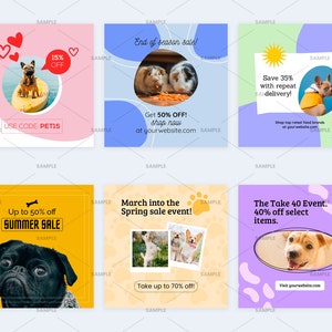 Pet Promotion Social Media | Canva Templates, Pets Engagement Booster ...