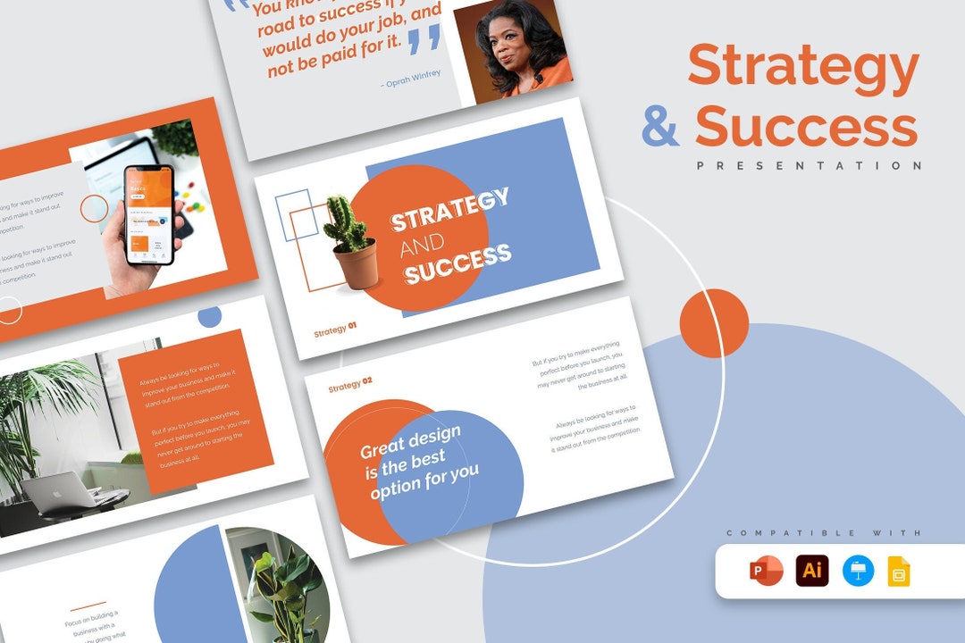Strategy & Success Presentation Template | Powerpoint Template, Slides ...