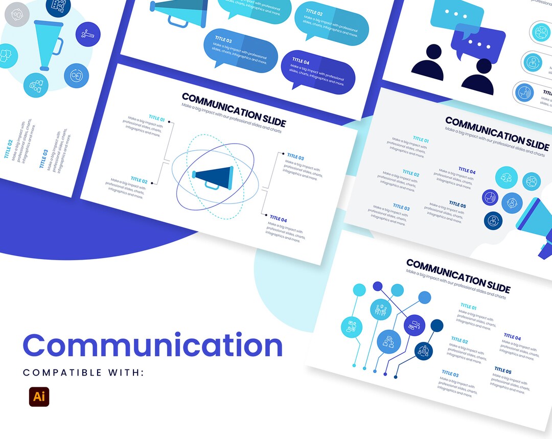 Communication Infographics | Template for Illustrator | Easy to Edit - Etsy