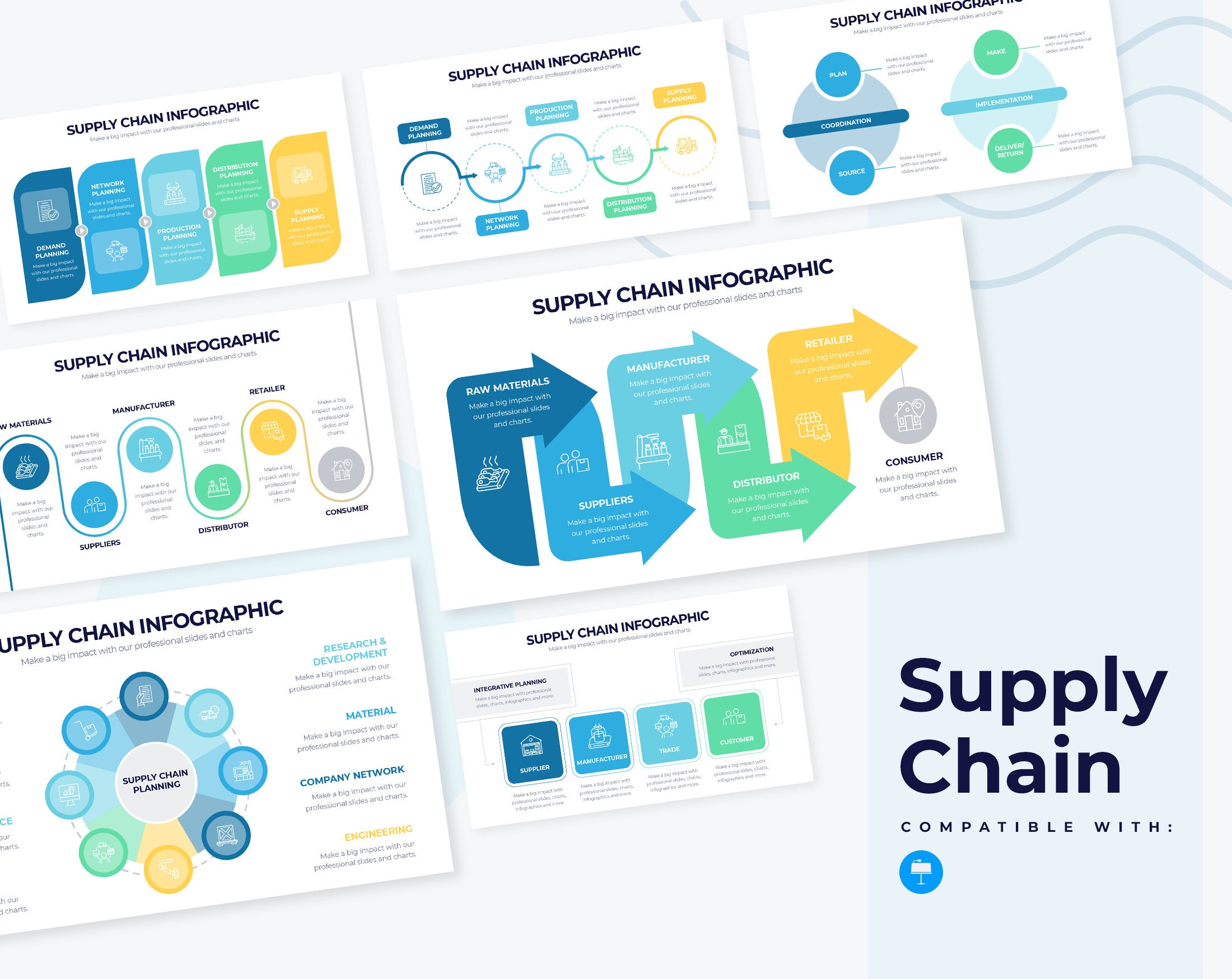 Supply Chain Infographics Template for Keynote Best Keynote Template ...