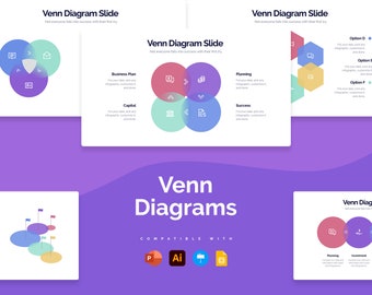 Venn Diagram Infographic Templates | Diagrams for PowerPoint, Illustrator, Keynote, Google Slides