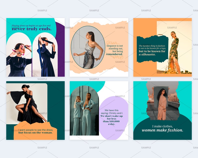 Fashion Viral Quotes Social Media CANVA Templates Fashion - Etsy