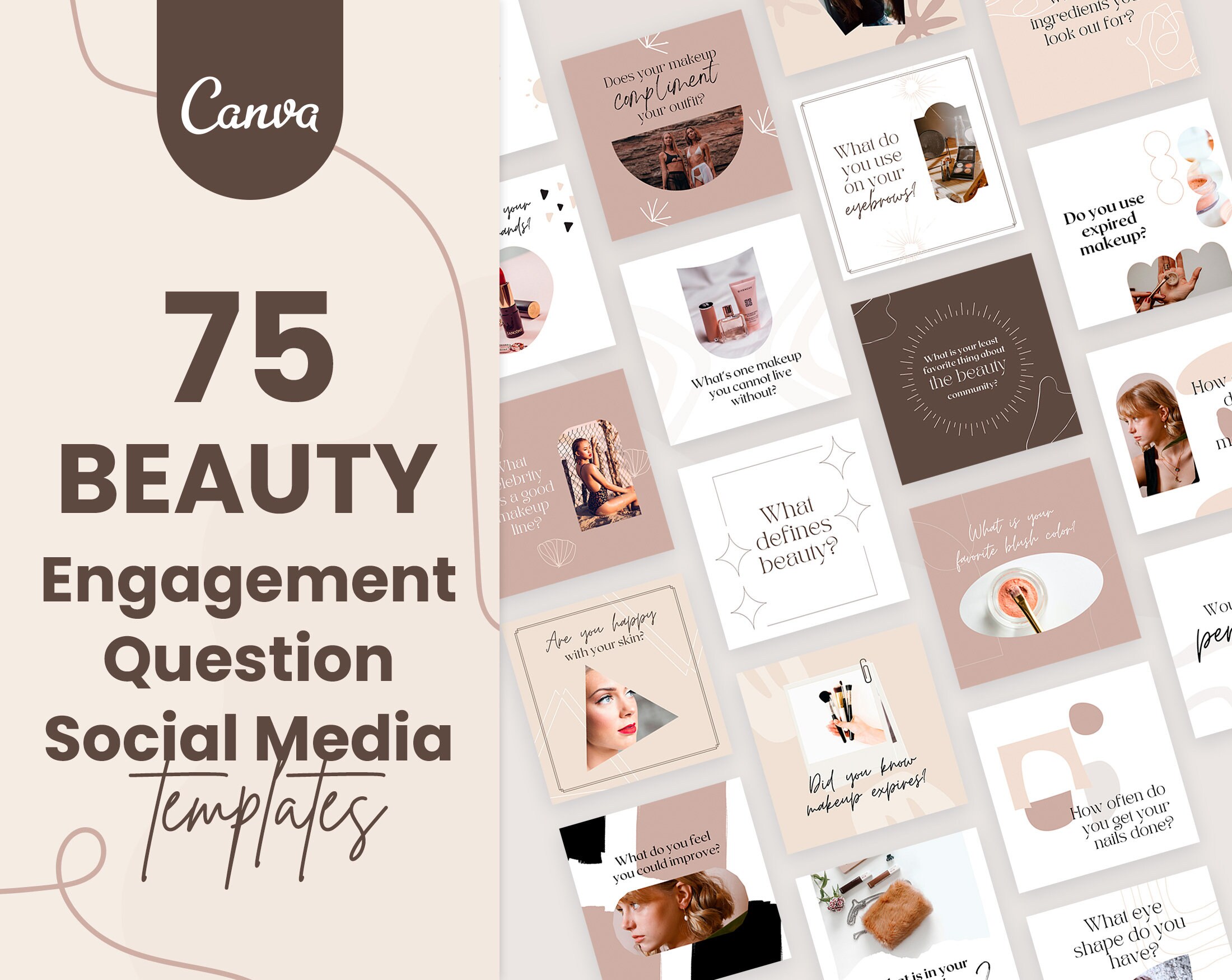 Beauty Social Media Canva Templates Social Media Post, Cosmetics Tips ...