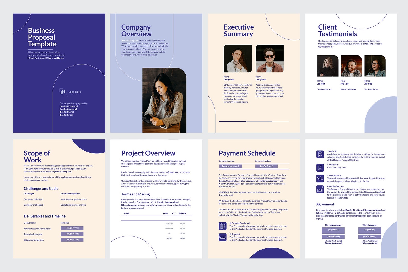 Business Proposal Template For CANVA ILLUSTRATOR Proposal Template 