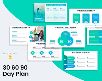 30 60 90 Day Plan Infographics | Template for Google Slides | Best Google Slides Template | Easy to Edit | Editable Templates | PPTX
