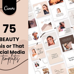 Beauty Social Media Canva Templates | Social Media Post, Cosmetics Tips ...