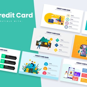 Creditcard Infographic Presentaties | Sjabloon voor Google Presentaties | Beste Google Presentaties Sjabloon | Eenvoudig te bewerken