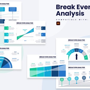 Break Even Analysis Infographics | Template for Illustrator | Best Illustrator Template | Easy to Edit