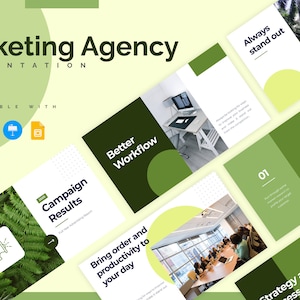 Marketing Agency Presentation Template | PowerPoint Template, Slides for Keynote, Google Slides and Illustrator