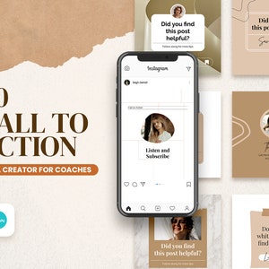 50 Call to Action Posts CANVA Templates | Easy to Edit | Increase Instagram Engagement | Social Media Engagement Booster
