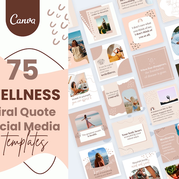 Wellness Viral Quote Social Media | Quote Templets for Canva, Viral Post, Business Engagement, Instagram Booster, Viral Social Media Content