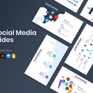 Modelli infografici dei social media / Diagrammi per PowerPoint, Illustrator, Keynote, Presentazioni Google