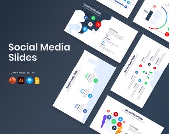 Social Media Infographic Templates | Diagrams for PowerPoint, Illustrator, Keynote, Google Slides