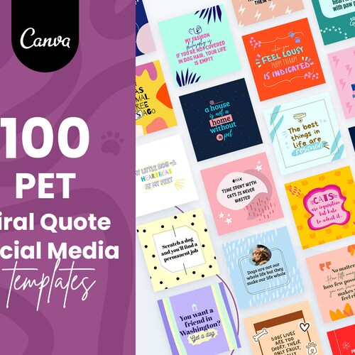 Pet Engagement Question Social Media CANVA Template - Etsy
