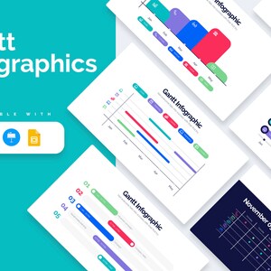 Plantillas / Diagramas de diagramas de Gantt para PowerPoint, Illustrator, Keynote, Google Slides imagen 5