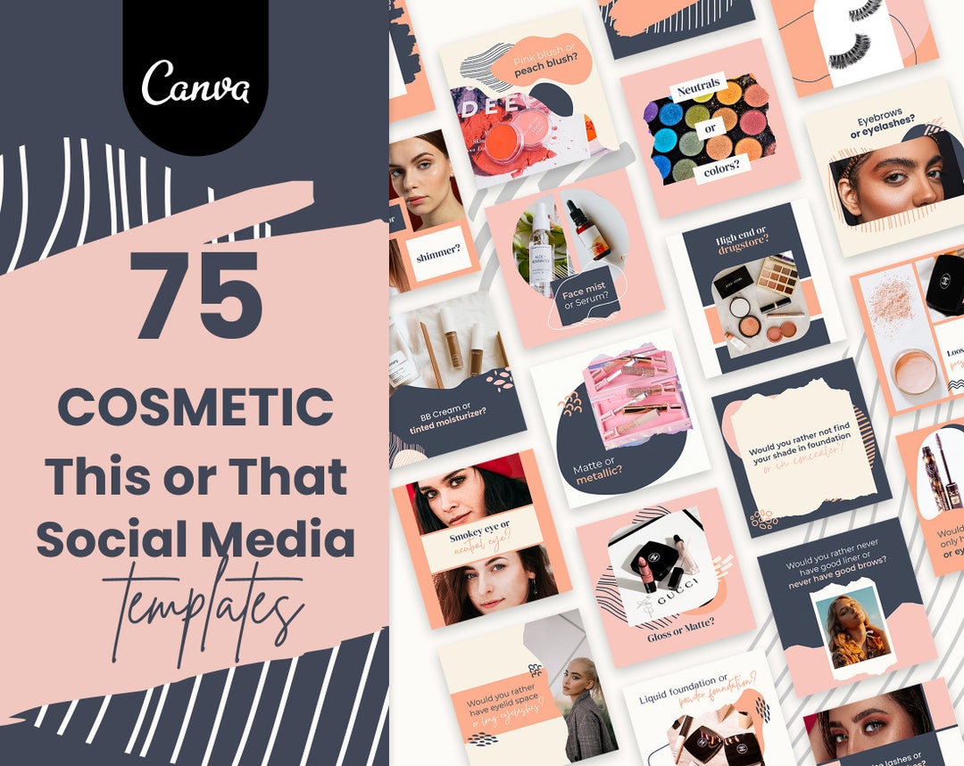 Cosmetic This or That Social Media | Canva Instagram Post Templates ...