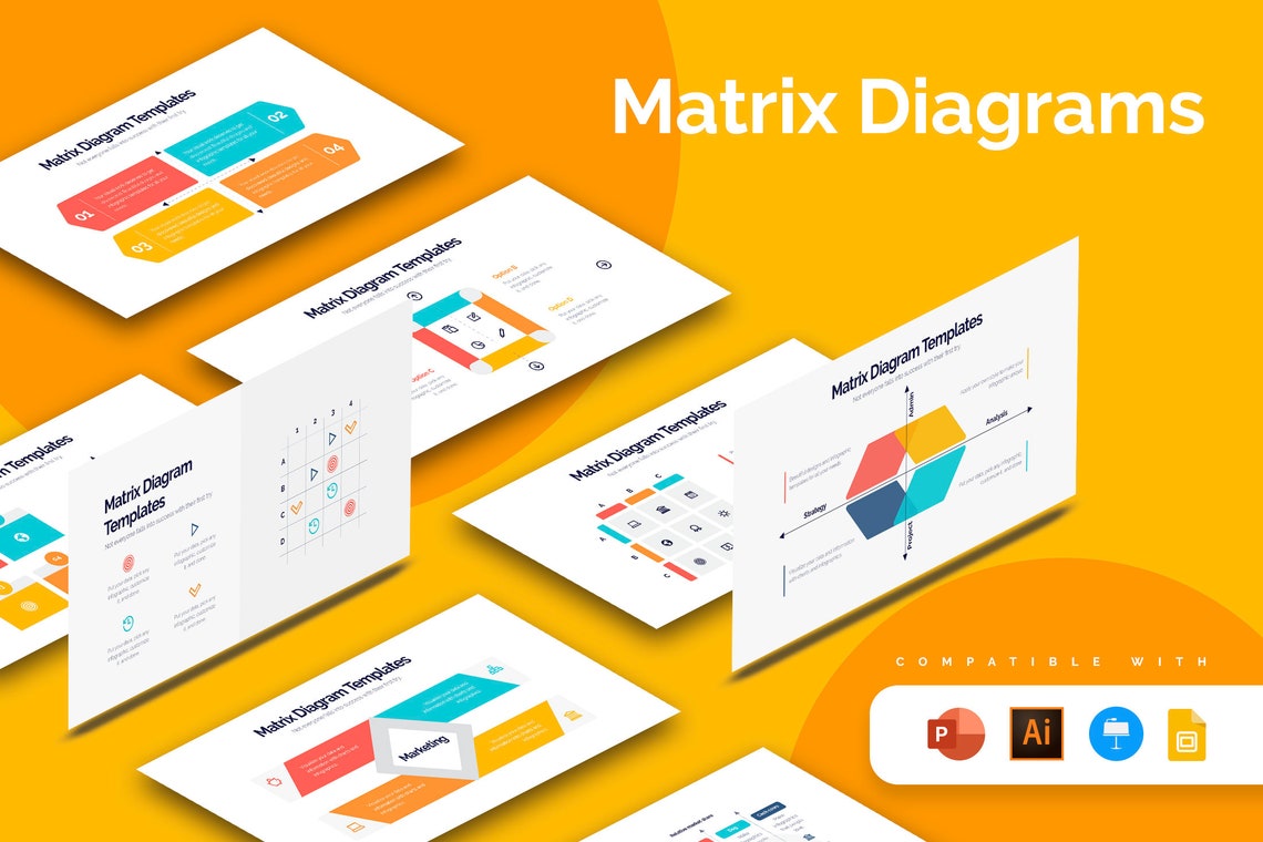 Matrix Diagram Templates | Diagrams for Powerpoint, Illustrator ...