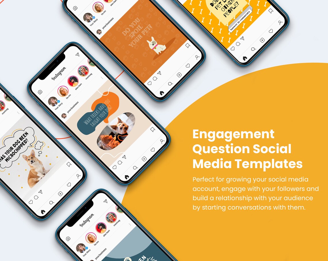 Pet Engagement Question Social Media CANVA Template - Etsy
