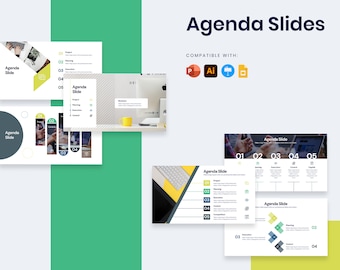 Agenda Slide Infographic Templates | Diagrams for PowerPoint, Illustrator, Keynote, Google Slides