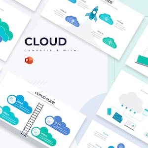 Cloud Infographics | Powerpoint Template, Template for Powerpoint, Template Design, Powerpoint Template, Powerpoint Infographic