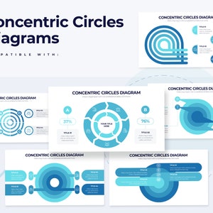 Concentric Circles Diagrams Infographics| Powerpoint Template, Template for Powerpoint, Powerpoint Template, Powerpoint Infographic