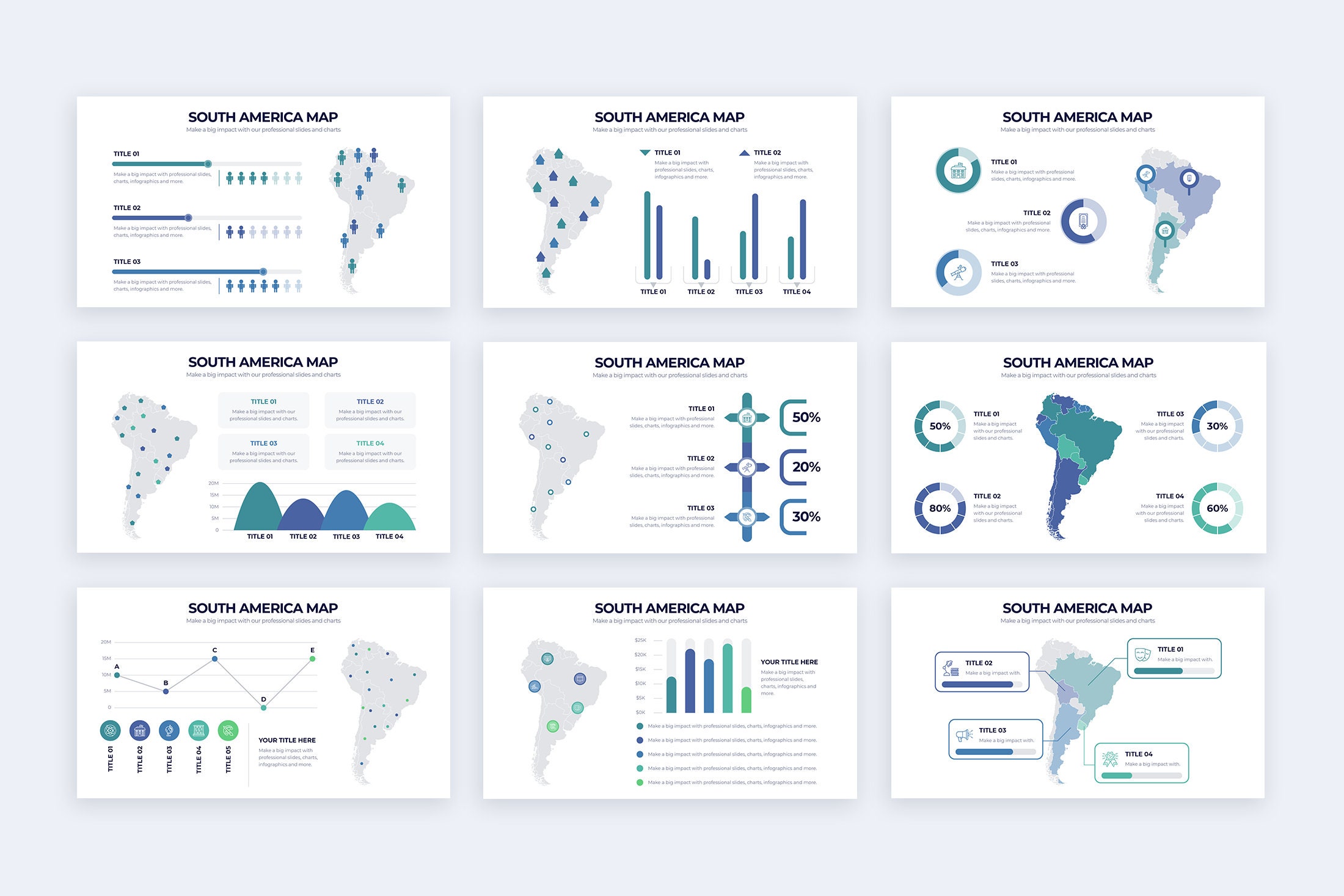 Infografía de mapas de América del Sur / Plantilla de Powerpoint ...