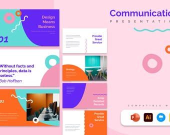 Communication Presentation Template | PowerPoint Template, Slides for Keynote, Google Slides and Illustrator
