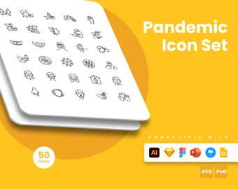 Pandemic Icons | Vector Icons for Powerpoint, Keynote, Illustrator, Google Slides, Sketch, Figma