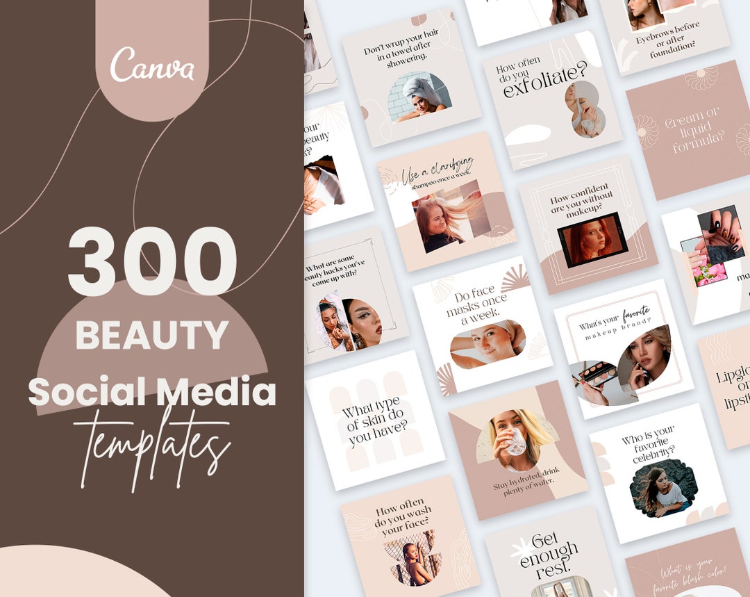 Beauty Social Media Canva Templates | Social Media Post, Cosmetics Tips ...