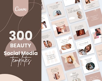 Beauty Social Media Canva Templates | Social Media Post, Cosmetics Tips, Beauty Influencer, Instagram Post, Branding Booster, Canva Template