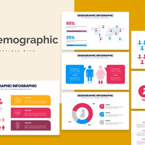Demographic Infographics | Template for Illustrator |  Easy to Edit