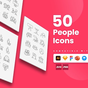 People Icons | Vector Icons for Powerpoint, Keynote, Illustrator, Google Slides, Sketch, Figma
