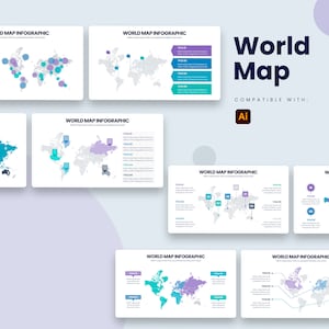 Weltkarte Infografiken | Vorlage für Illustrator, einfach zu bearbeiten, vollständig bearbeitbare Vorlagen, Illustrator, Illustrator Infografik