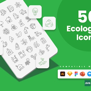 Ecology Icons | Vector Icons for Powerpoint, Keynote, Illustrator, Google Slides, Sketch, Figma