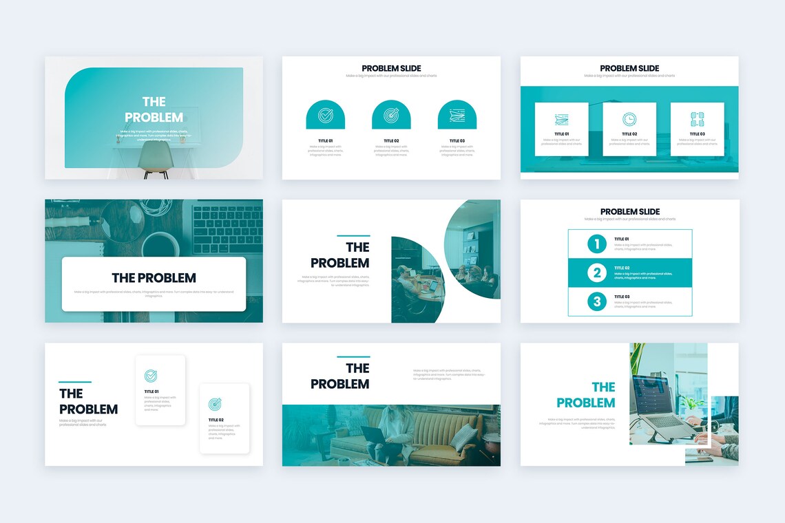 Problem Slides Template for Powerpoint Minimal Work Modern Best ...
