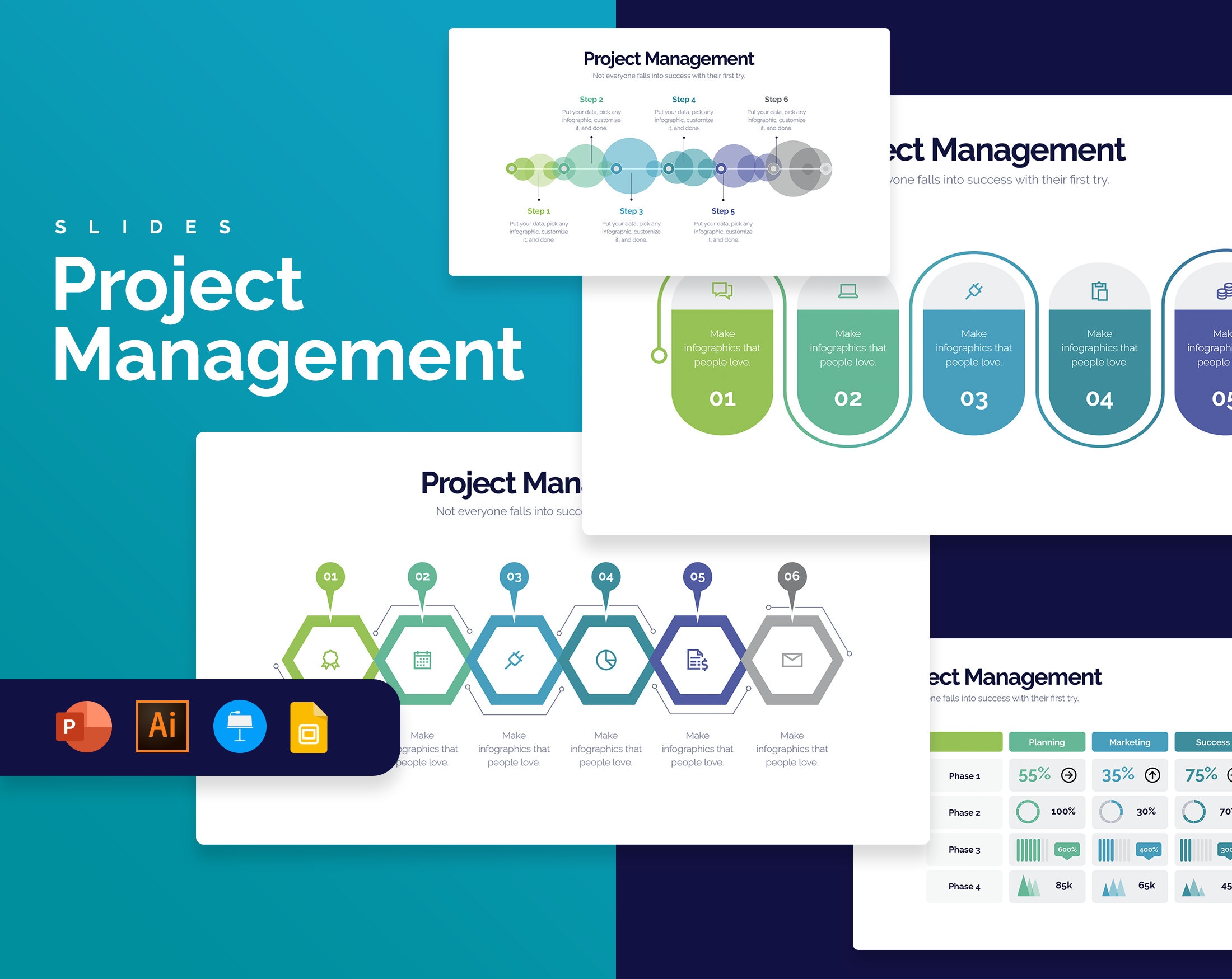 Project Management Infographic Templates Diagrams for Powerpoint