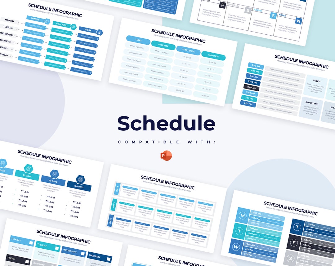 Schedule Infographics | Powerpoint Template, Template for Powerpoint ...