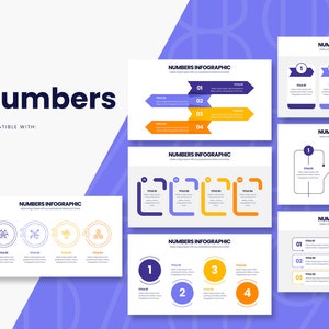 Numbers Infographics | Template for Illustrator |  Easy to Edit