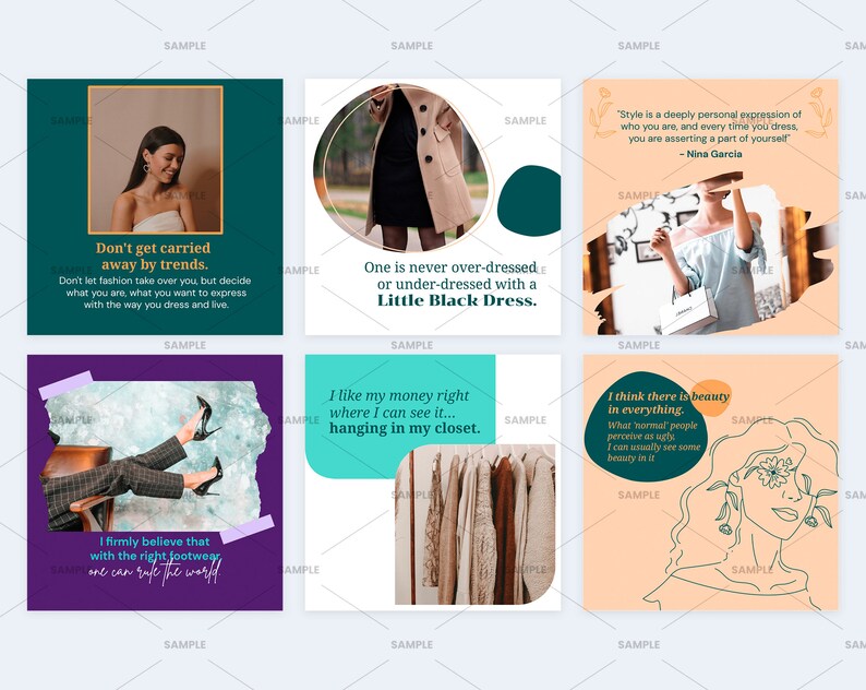 Fashion Viral Quotes Social Media | CANVA Templates, Fashion Instagram ...