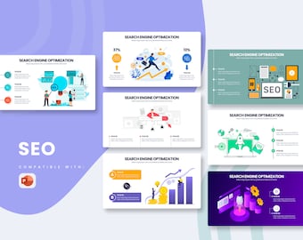 SEO Infographics | Template for Powerpoint | Best Powerpoint Template | Easy to Edit
