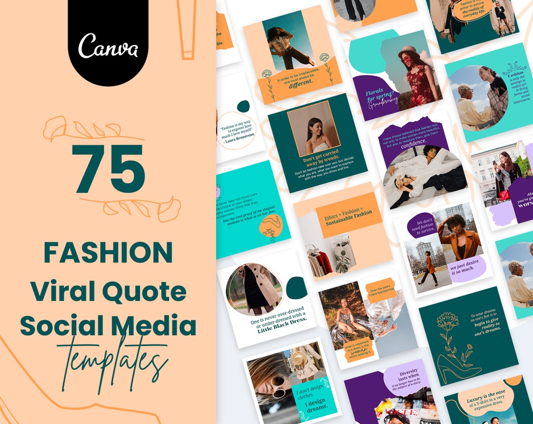 Fashion Viral Quotes Social Media | CANVA Templates, Fashion Instagram ...