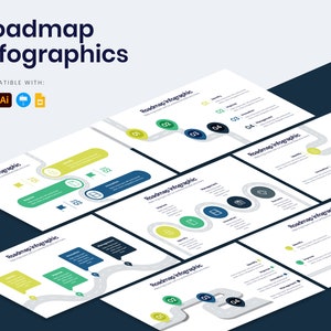 Roadmap-Infografikvorlagen | Diagramme für PowerPoint, Illustrator, Keynote, Google Slides