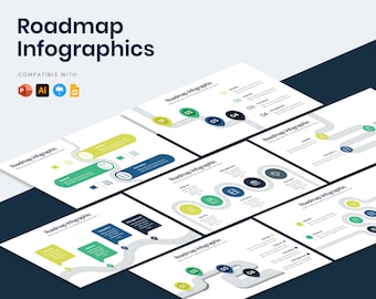 Roadmap Infographic Templates | Diagrams for PowerPoint, Illustrator, Keynote, Google Slides