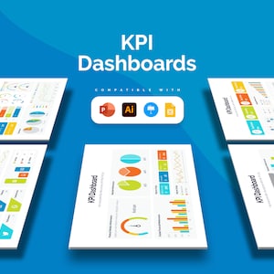 KPI Dashboard Infographic Templates | Diagrams for PowerPoint, Illustrator, Keynote, Google Slides