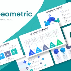 Geometric Infographics | Template for Powerpoint | Best Powerpoint Template | Easy to Edit