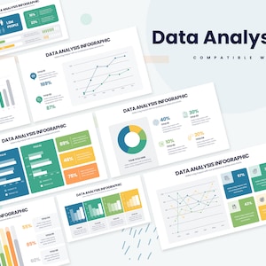 Data Analysis Infographics | Powerpoint Template, Template for Powerpoint, Powerpoint Template, Template Designs, Powerpoint Infographics